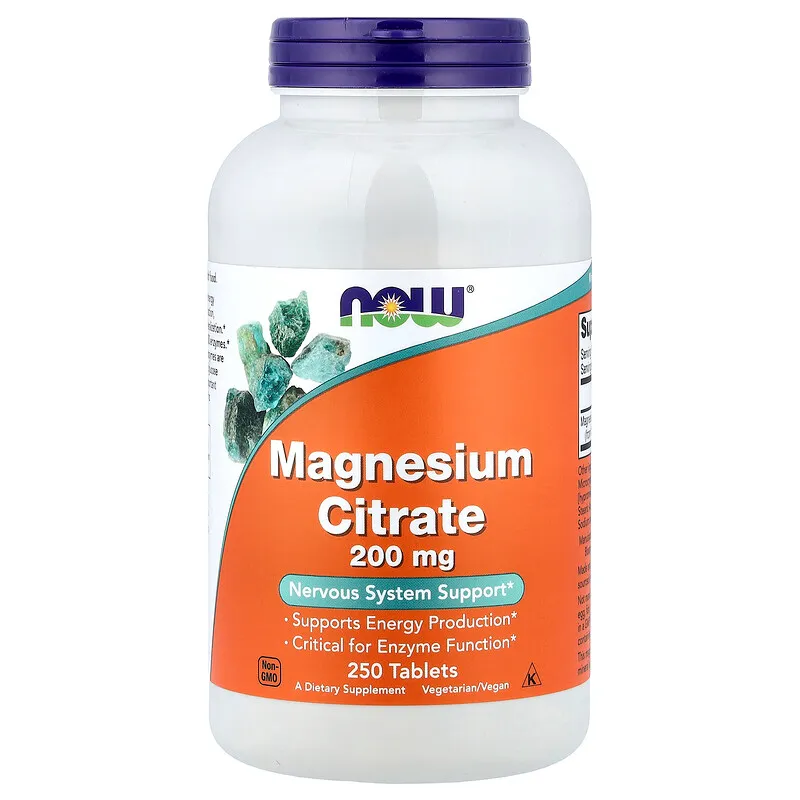 NOW マグネシウムクエン酸塩（1錠Mg200mg）250錠の商品画像